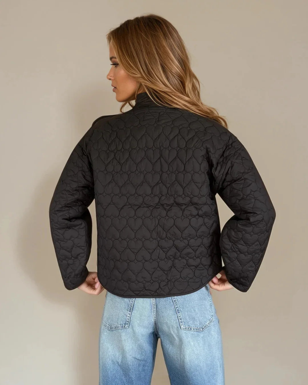 Bree Hearts Quilted Coat Jacket