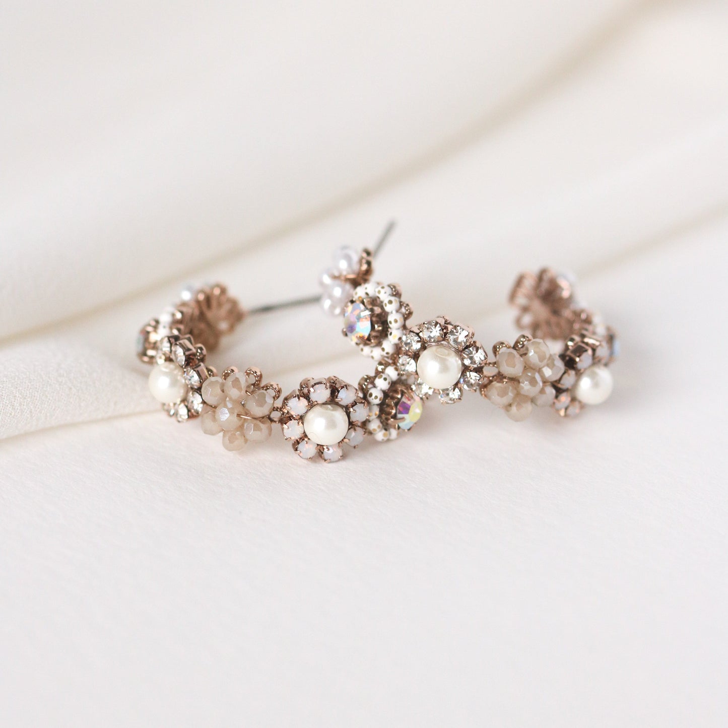 Bloom Crystal Hoop Earrings