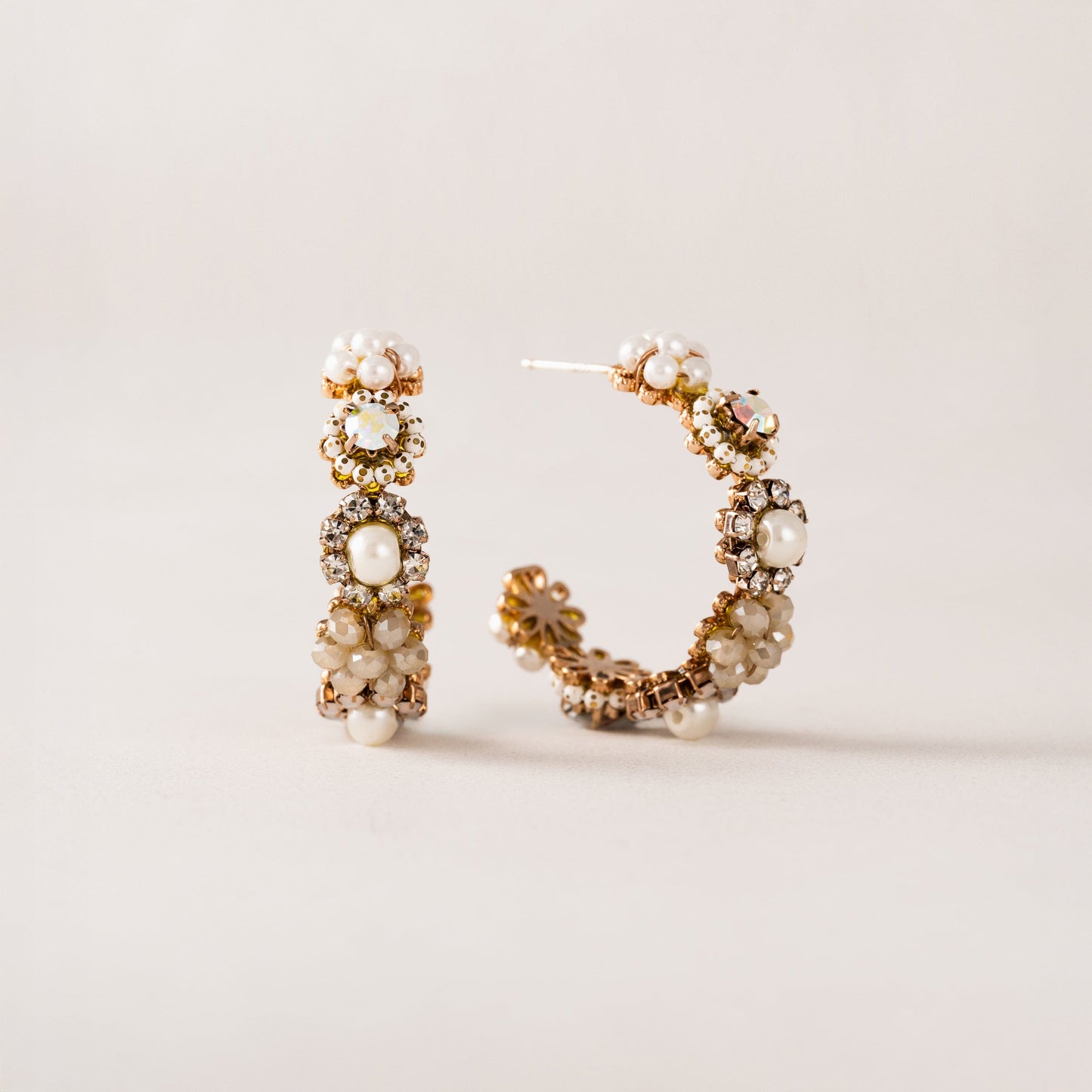 Bloom Crystal Hoop Earrings