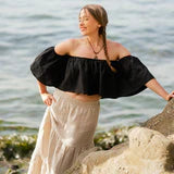 Black Off The Shoulder Top