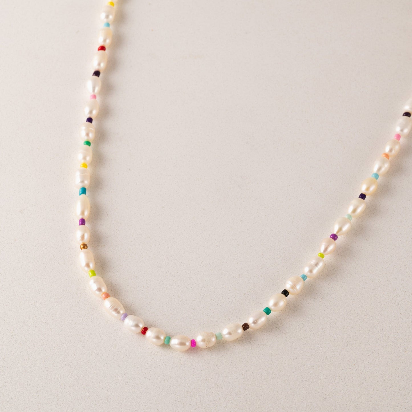 Rainbow Pearl Necklace