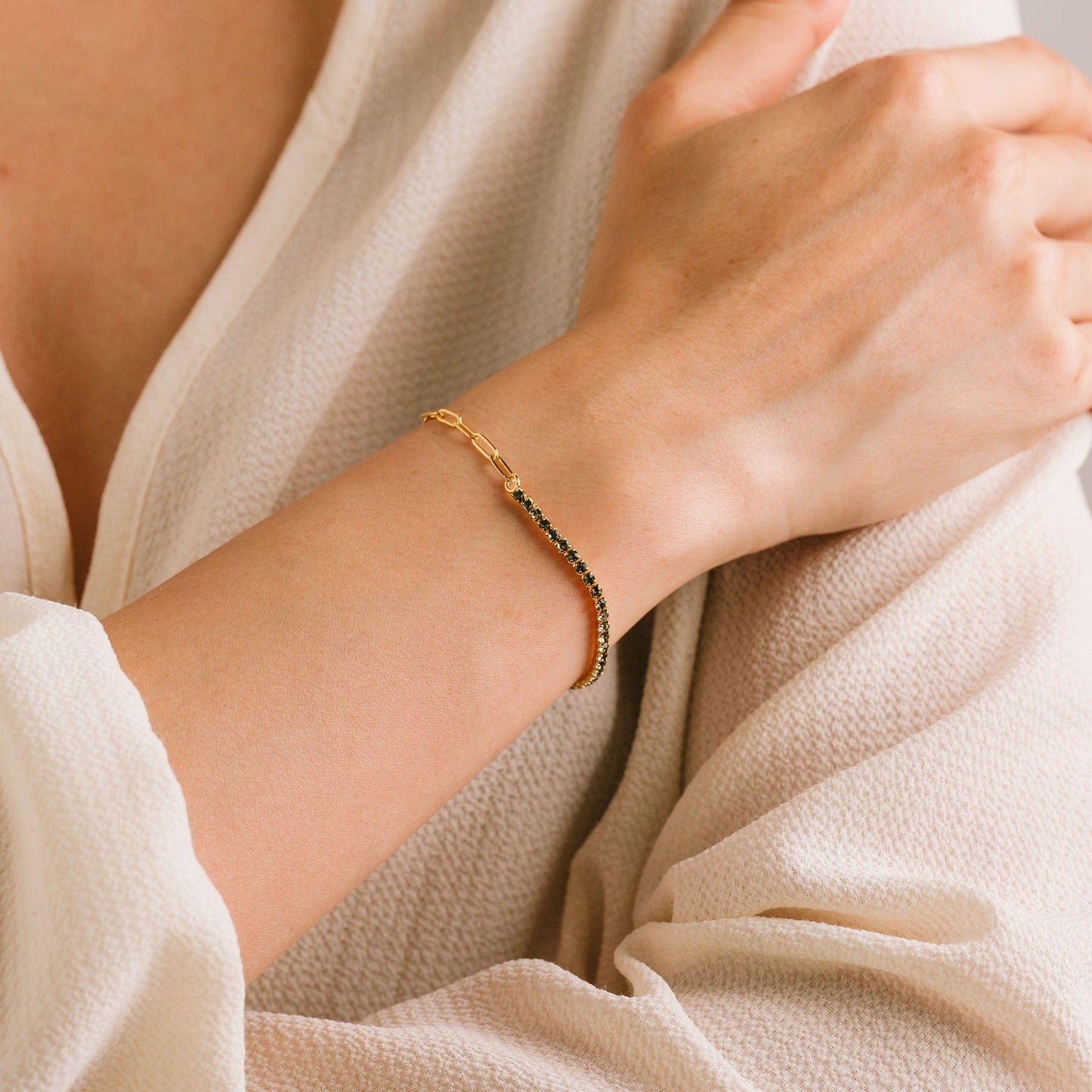 Tennis Paperclip Bracelet