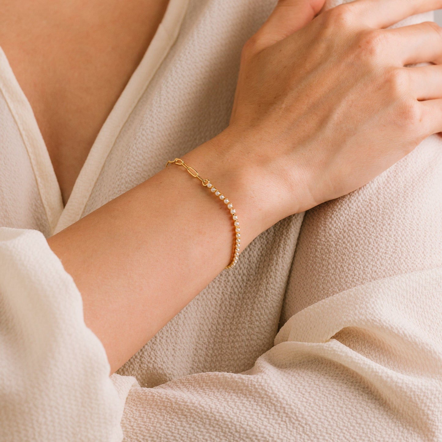 Tennis Paperclip Bracelet