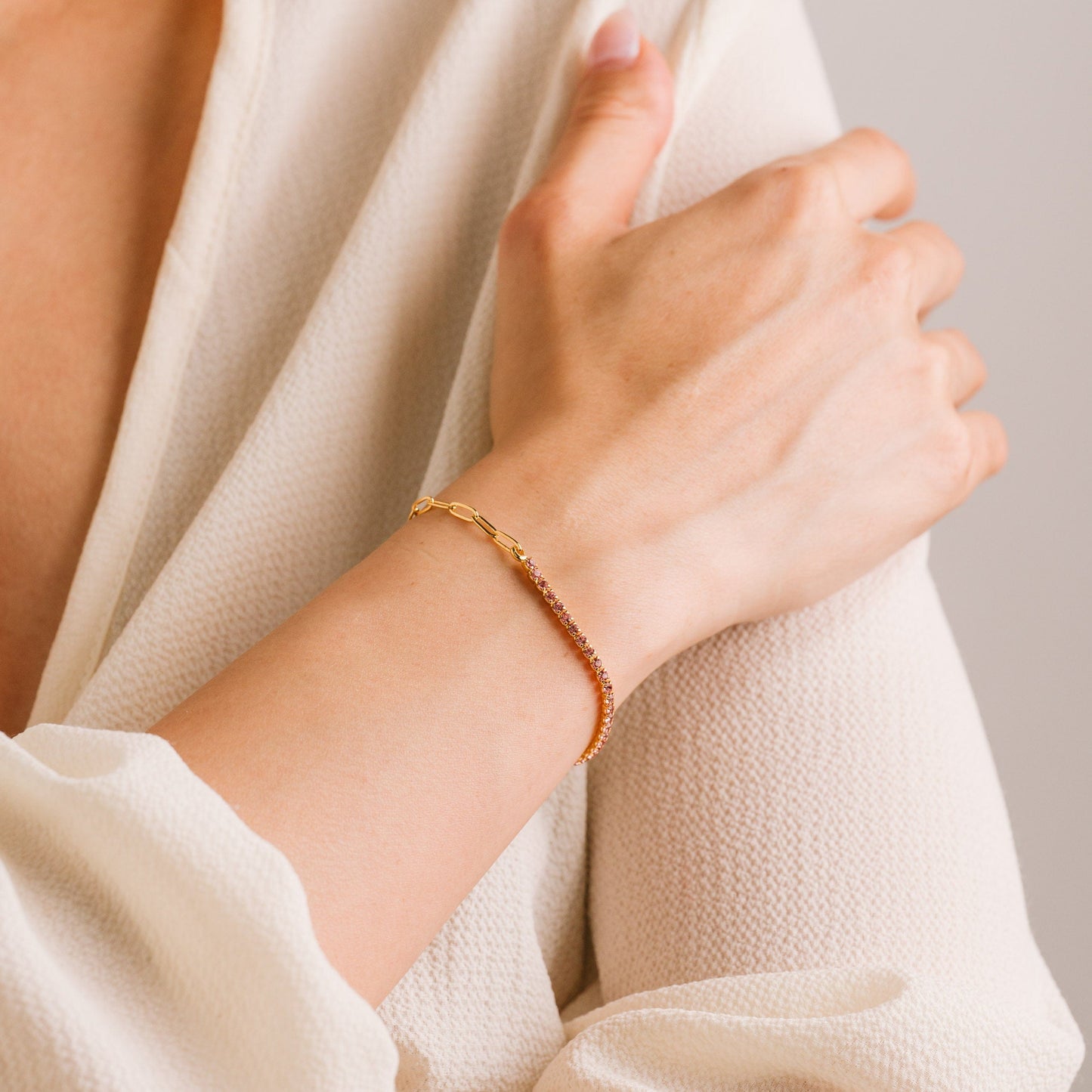 Tennis Paperclip Bracelet