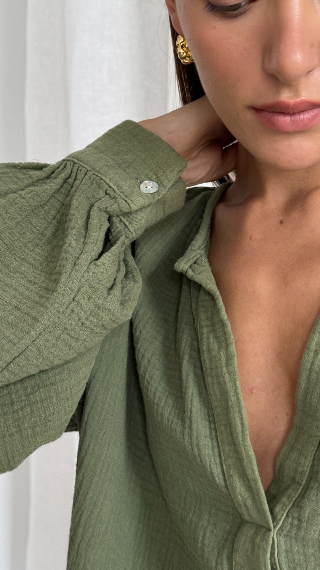 Peach Top - Khaki