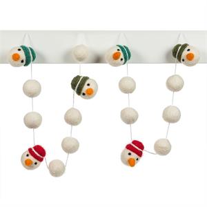 Abbott: Snowman Head PomPom Garland