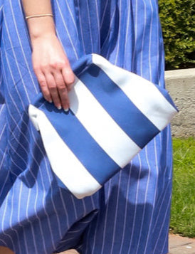 Striped Clutch