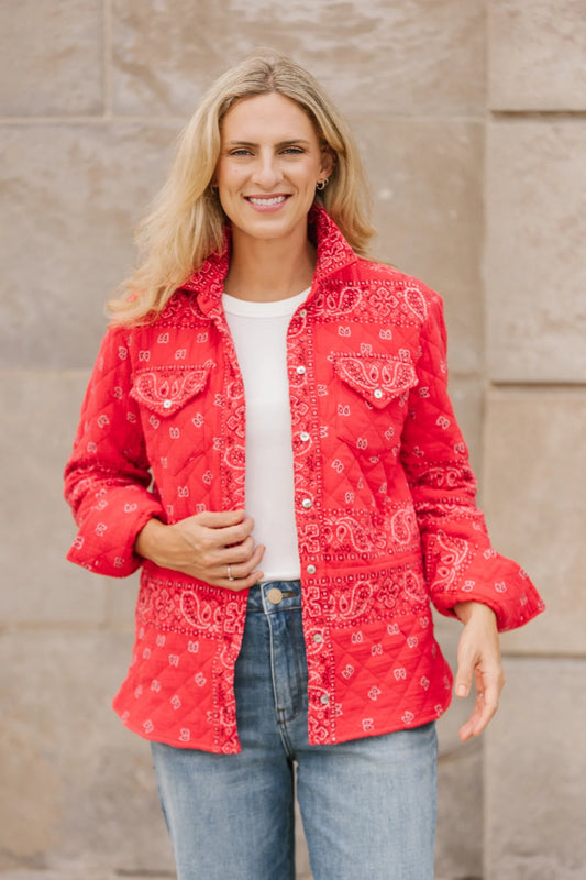 Bandana Quilted Shacket