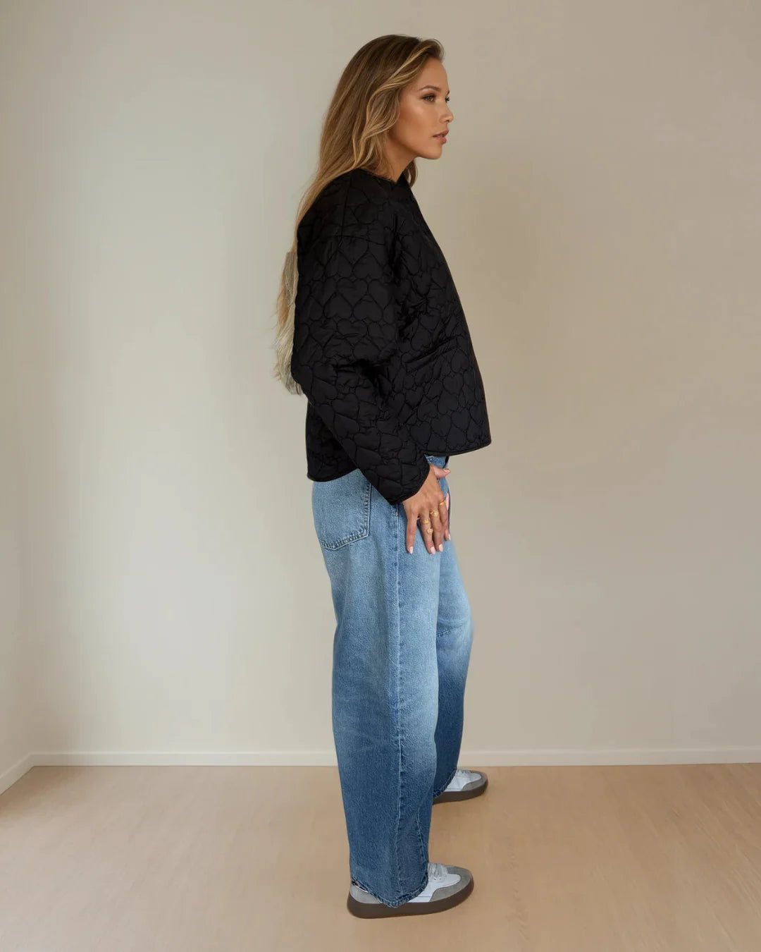 Bree Hearts Quilted Coat Jacket