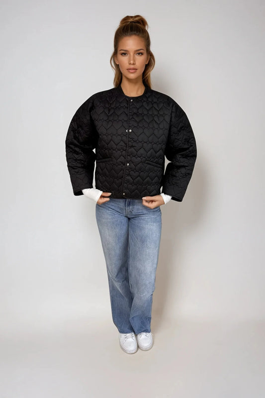 Bree Hearts Quilted Coat Jacket