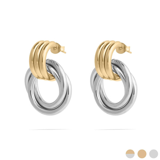 Double Round Stud Earring