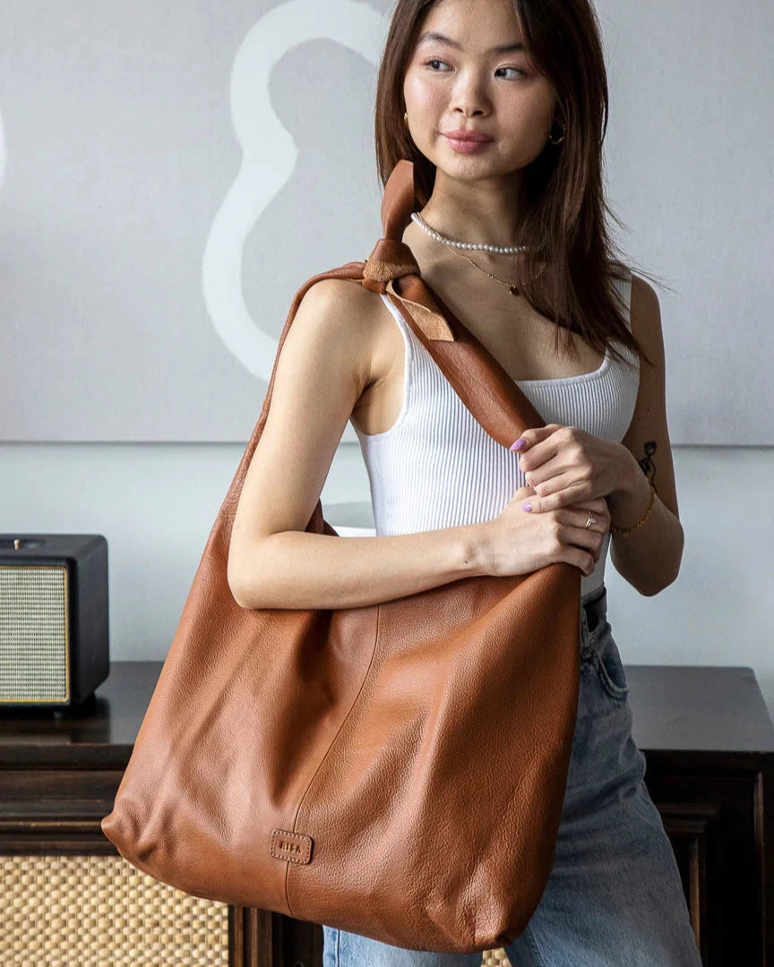 Knot Leather Shoulder Bag