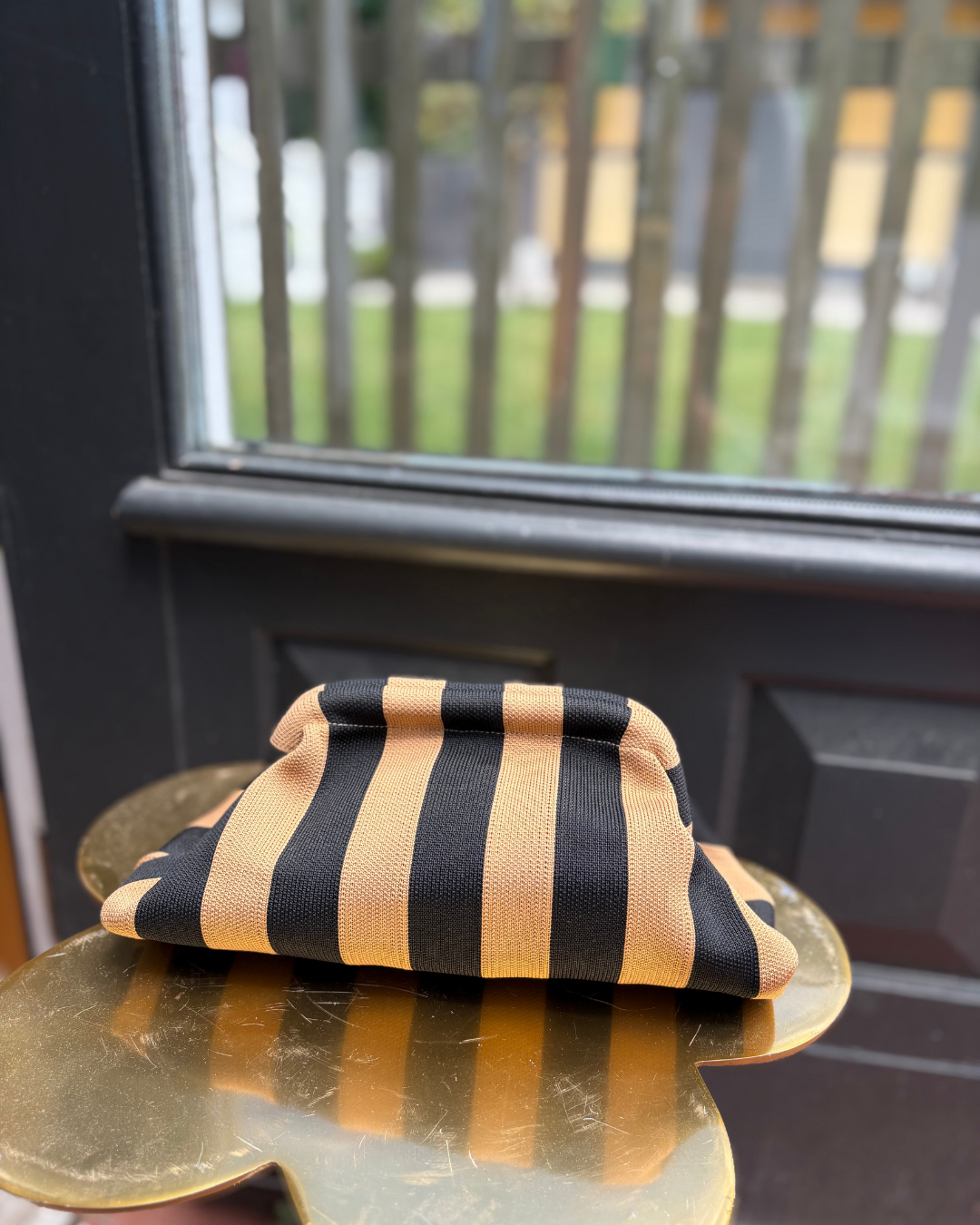 Striped Clutch