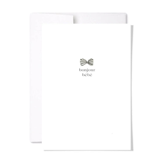 Bonjour Bébé Baby Card | Illustrated New Baby Congrats Card