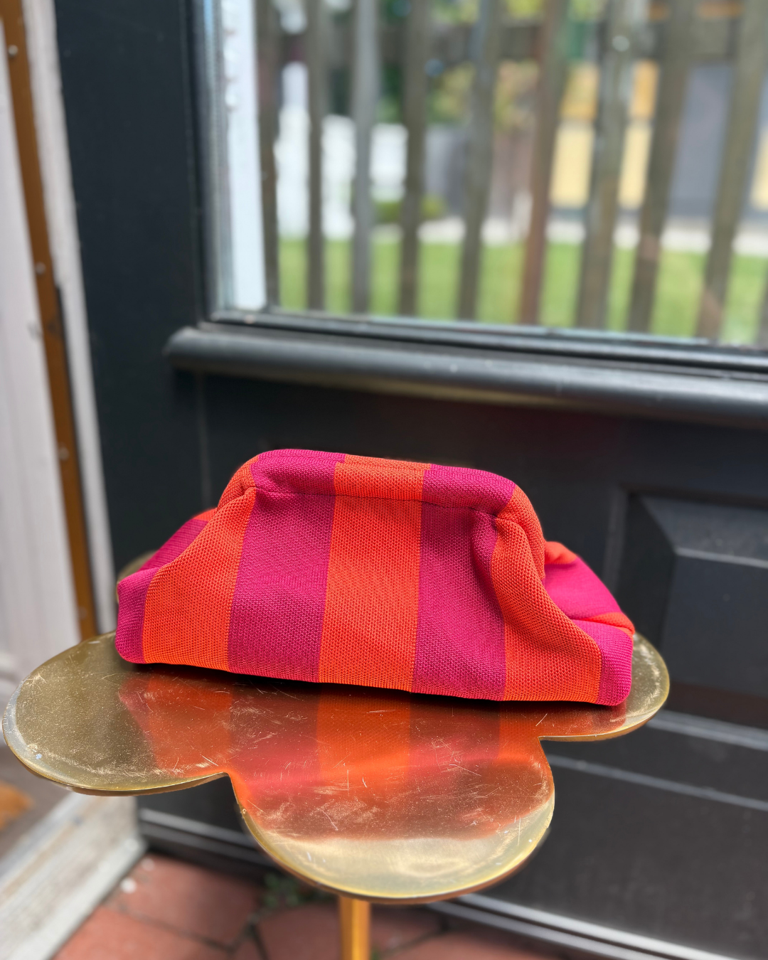 Striped Clutch