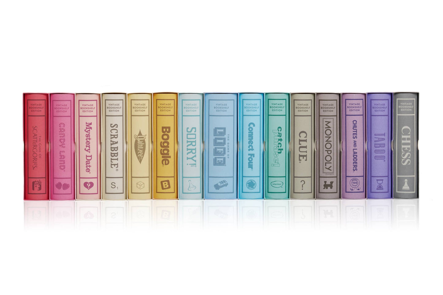 Vintage Bookshelf Classic Board Games