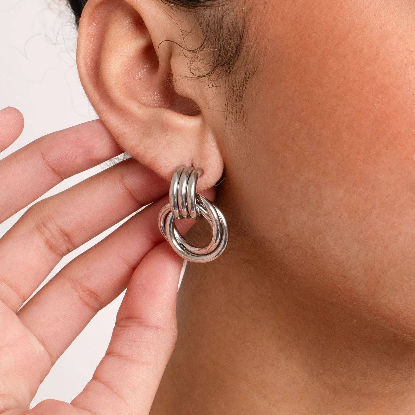 Double Round Stud Earring