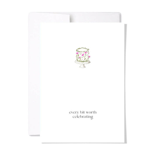Floral Cake Card | Watercolour Celebration Card
