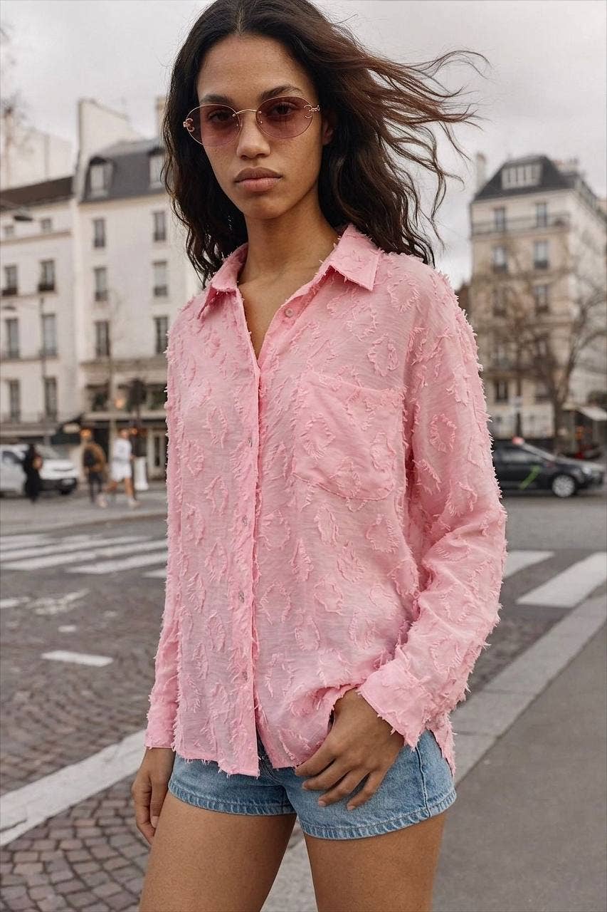 Textured Fringed Fil-Coupé Shirts_ Summer 2026