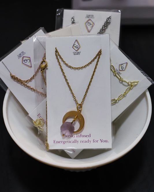 Amethyst Moon Necklace