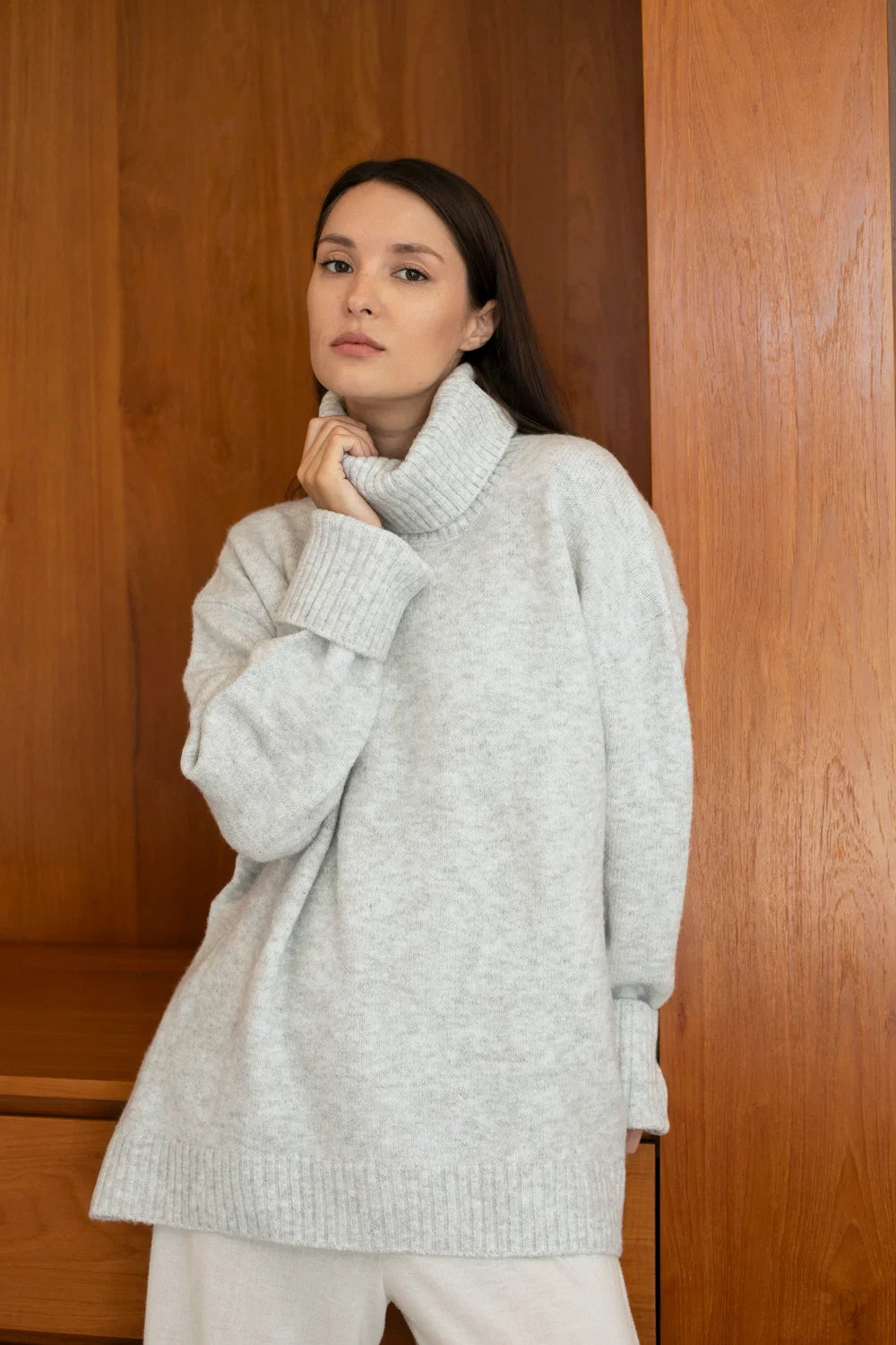 Dog Walker Chunky Cowl Sweater