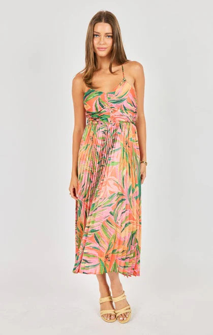 Sunset Ridge Pleated Midi Dress