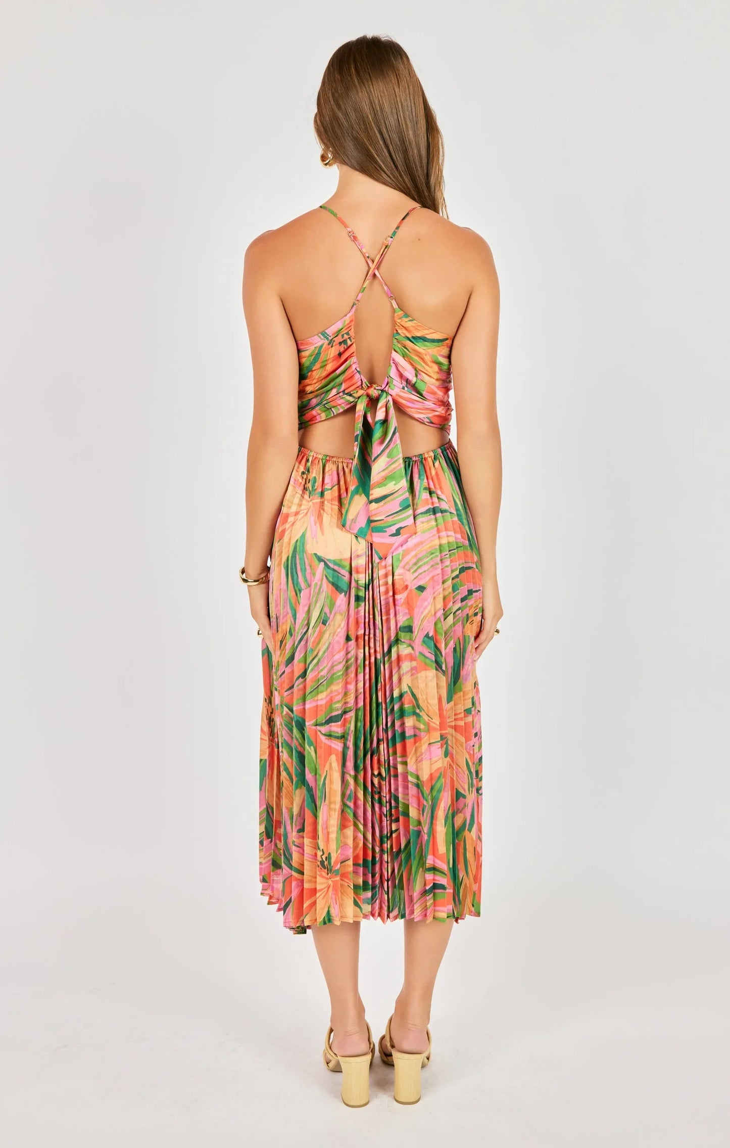 Sunset Ridge Pleated Midi Dress