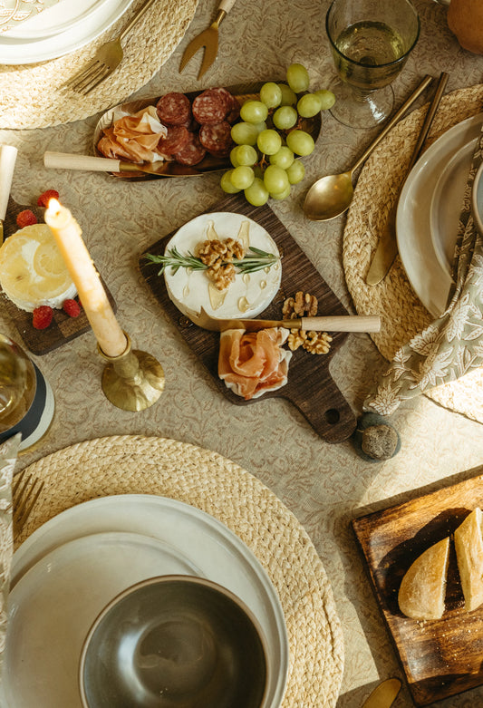 Maple Wood Cheese Knives S/4, Tumbled Gold