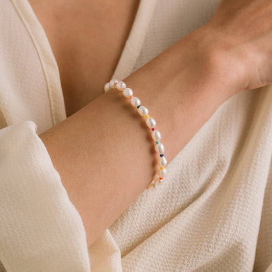 Rainbow Pearl Bracelet