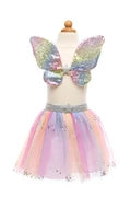 Rainbow Sequins Skirt, Wings Wand