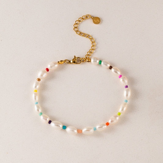 Rainbow Pearl Bracelet