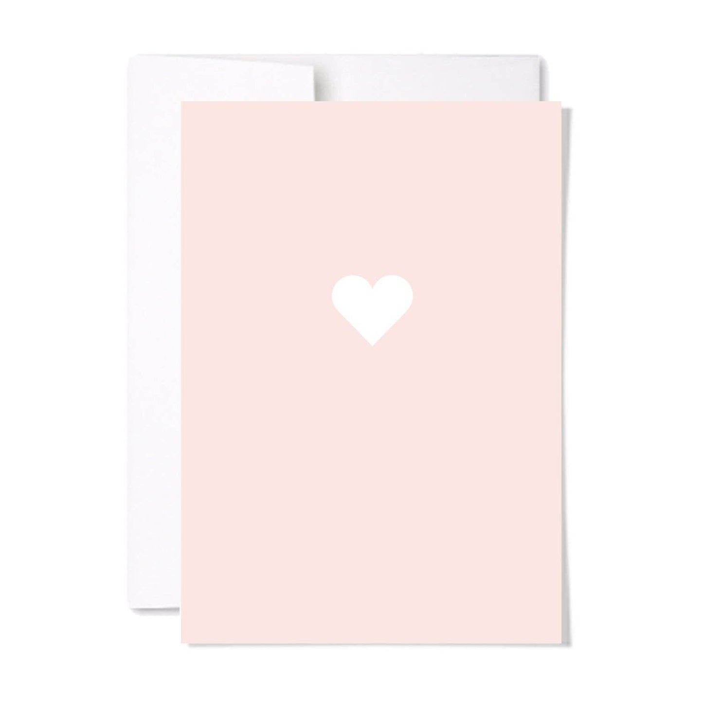 Pink Heart Notecard | Minimalist Everyday Love Card
