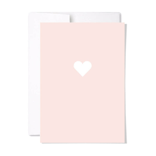 Pink Heart Notecard | Minimalist Everyday Love Card
