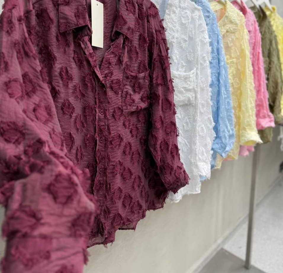 Textured Fringed Fil-Coupé Shirts_ Summer 2026