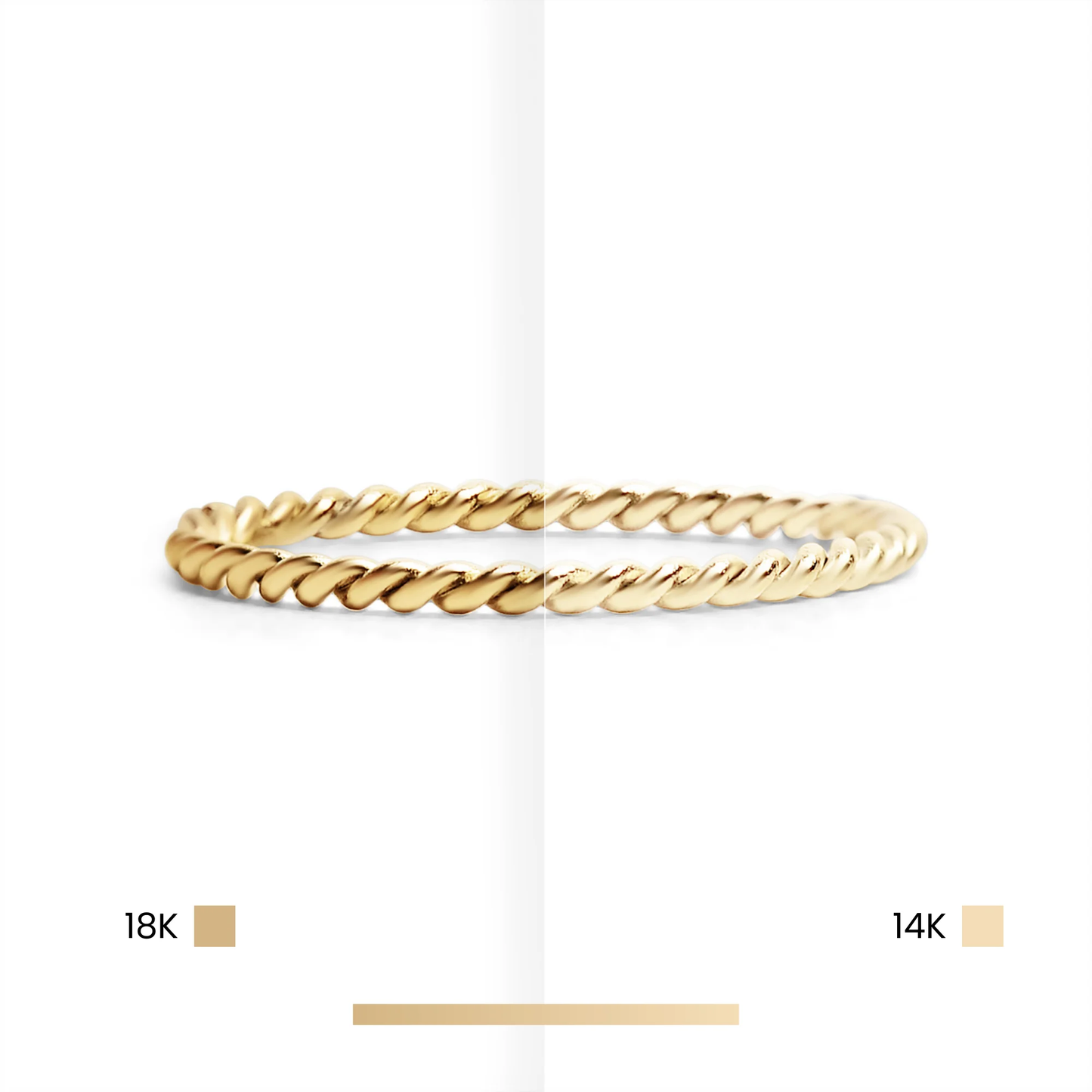 14K Gold Filled PLUS Braided Spacer Ring