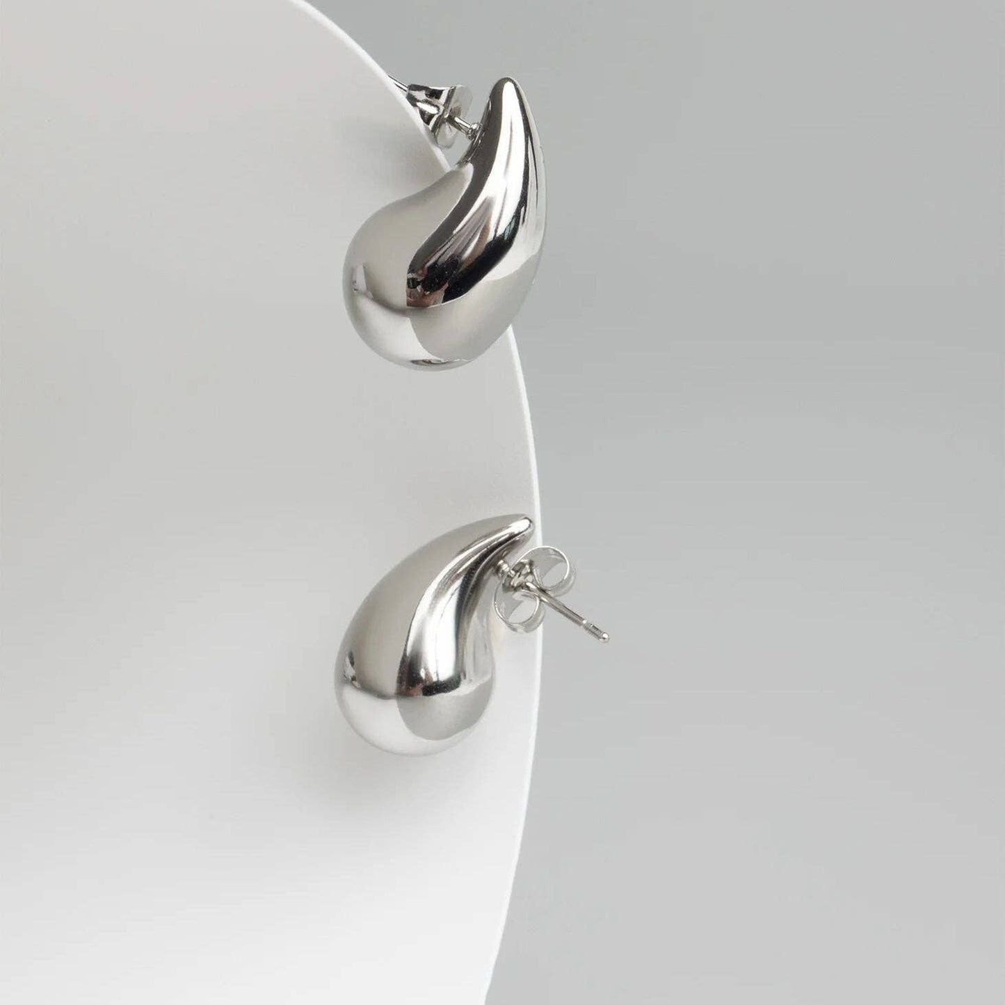 18K Gold PVD Stainless Steel Tear Drop Stud Earrings