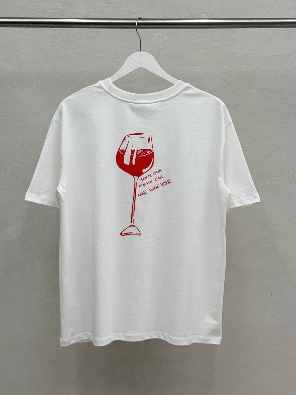 "Nine Wine Wine" Oversized Graphic T-Shirt