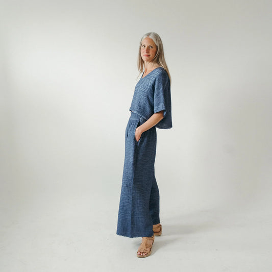 Crinkle Palazzo Pants