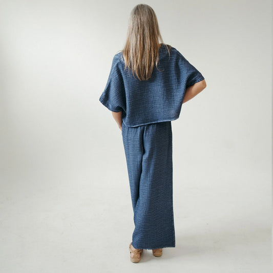 Crinkle Palazzo Pants
