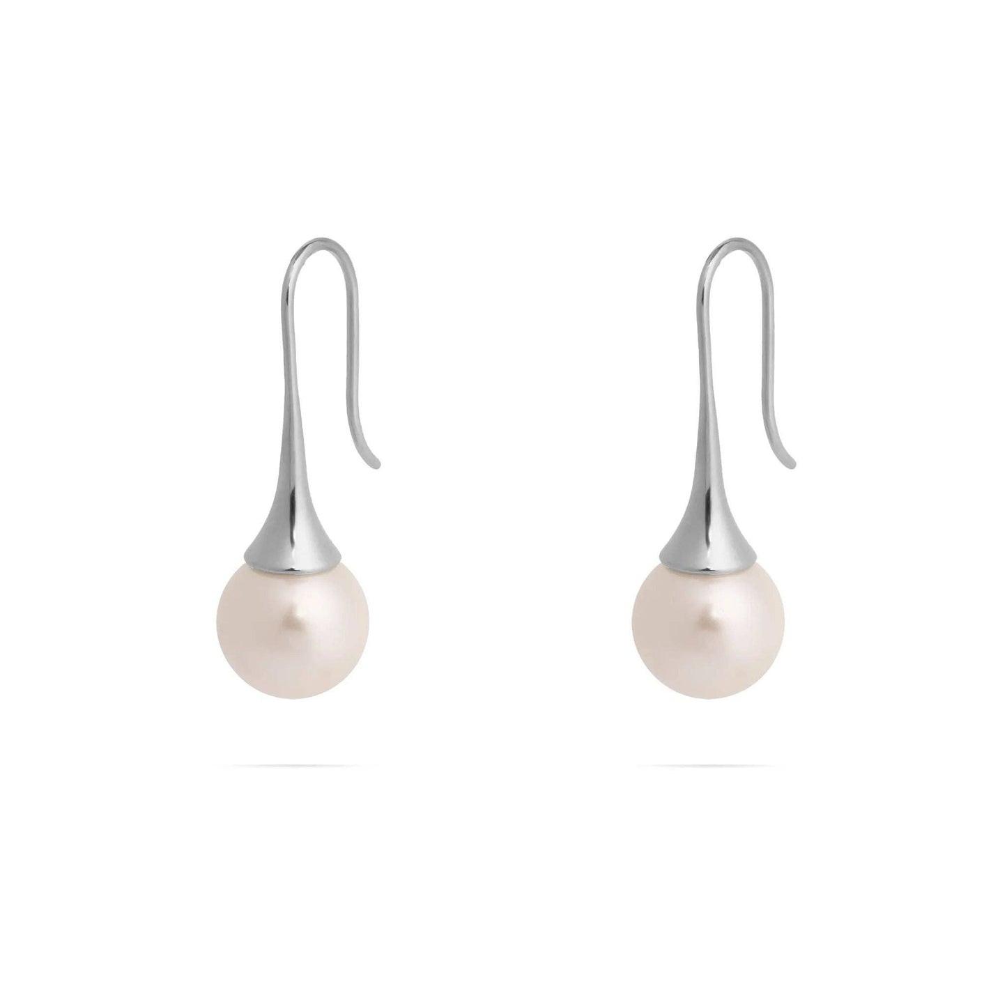 18K Gold PVD Stainless Steel Large Pearl Drop Earrings