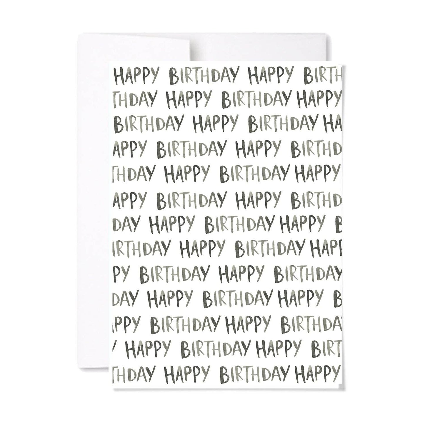 Happy Happy Happy Birthday Card | Handlettered Birthday Card