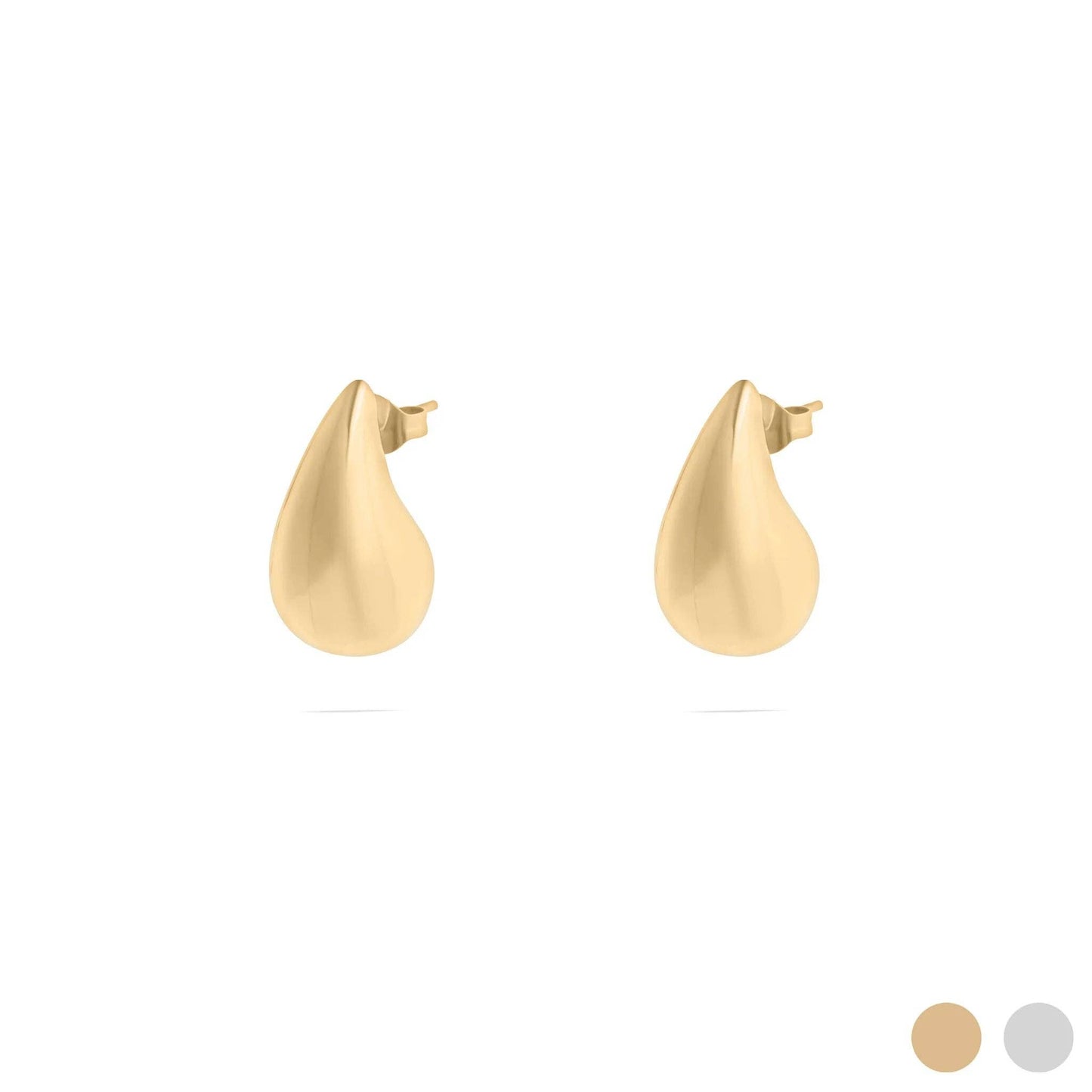 18K Gold PVD Stainless Steel Tear Drop Stud Earrings