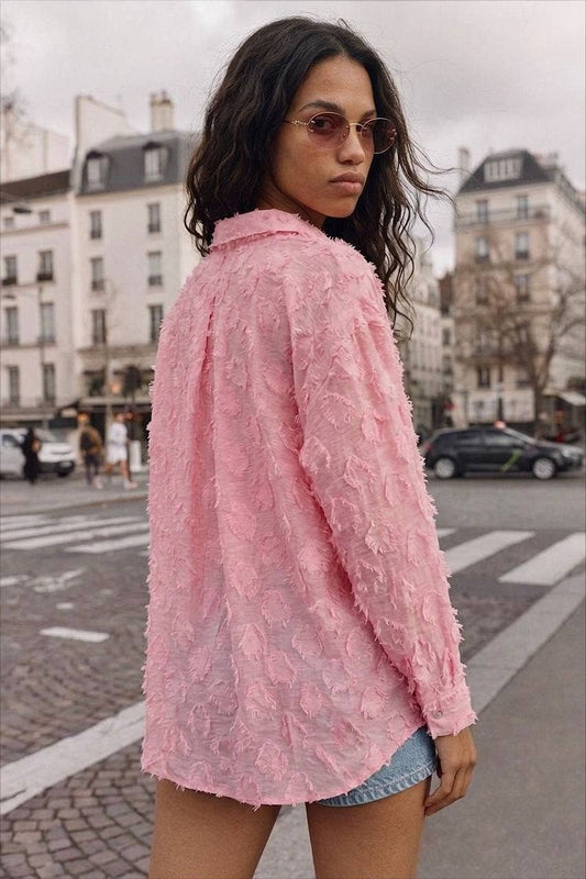 Textured Fringed Fil-Coupé Shirts_ Summer 2026
