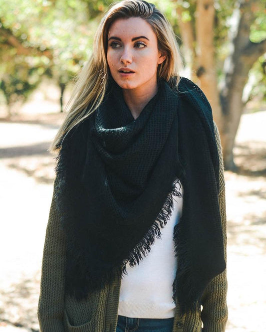 Open Weave Square Scarf