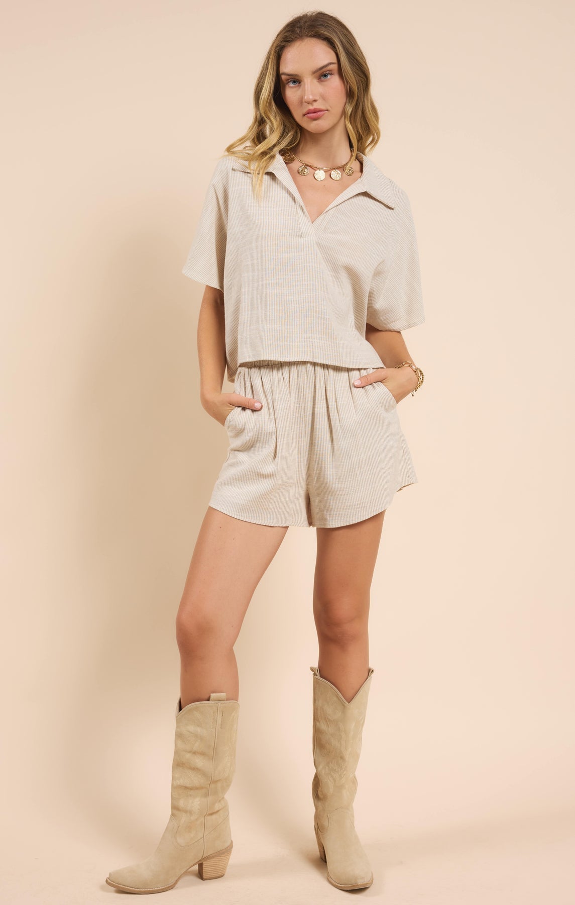 Mojave Open Placket Top