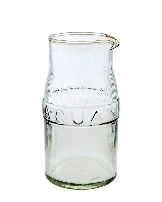 Aqua Pressed Glass Pitcher