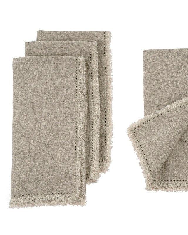 Fringe Linen Napkins S/4