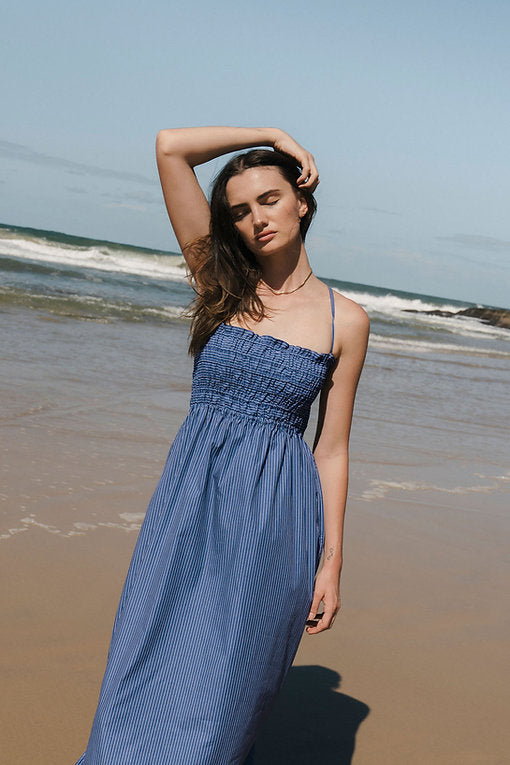 Lace Up Midi Dress
