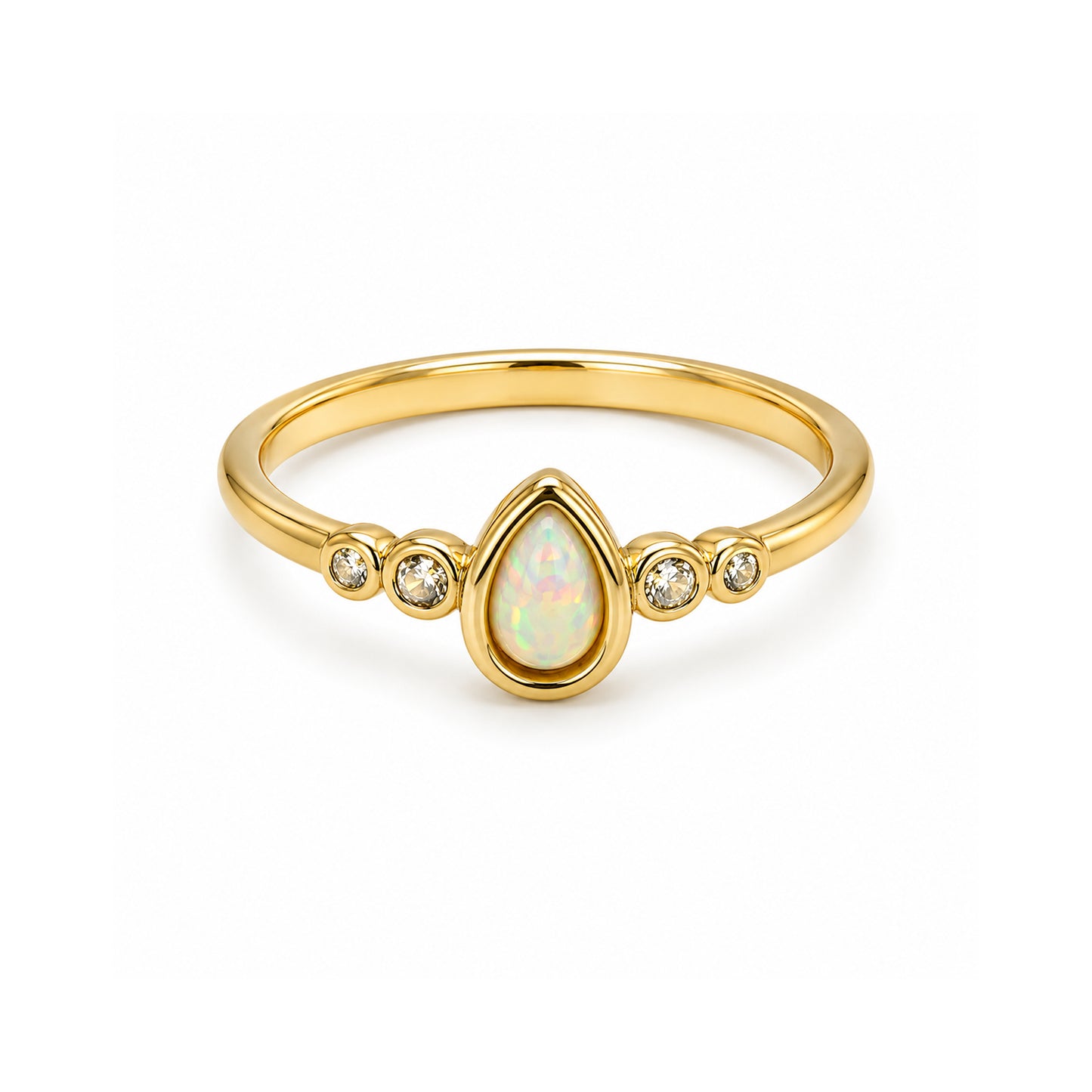 Opal Bezel Set Ring