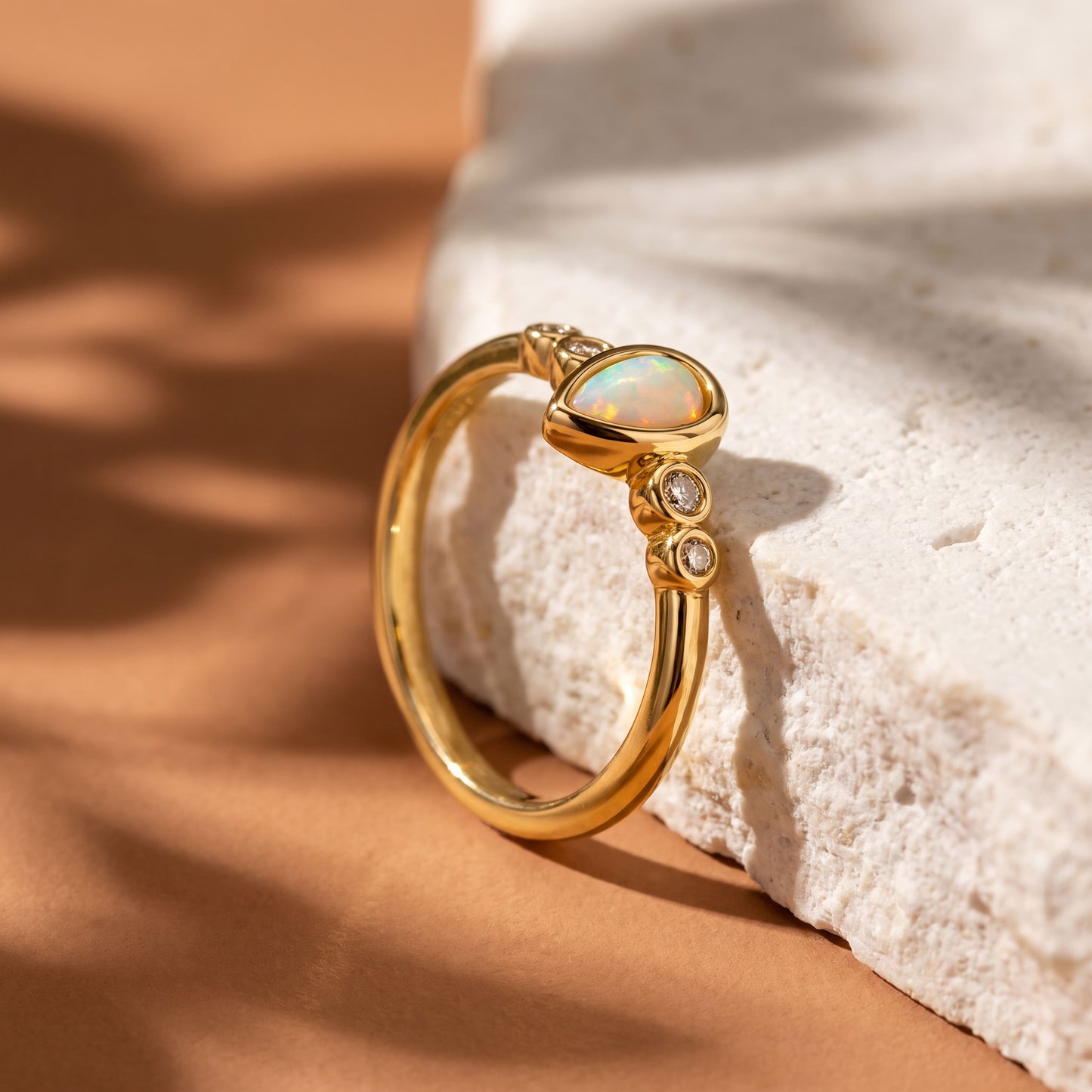 Opal Bezel Set Ring